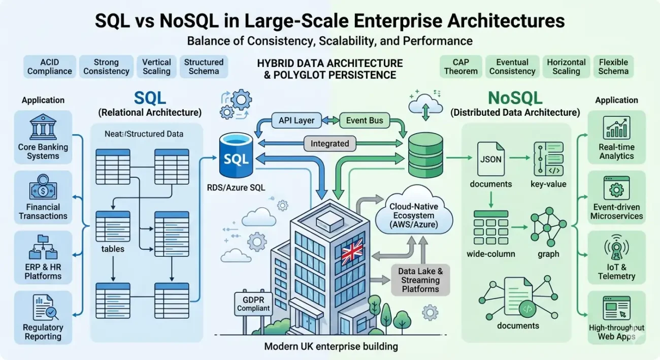 SQL vs NoSQL in Large-Scale Enterprise Architectures